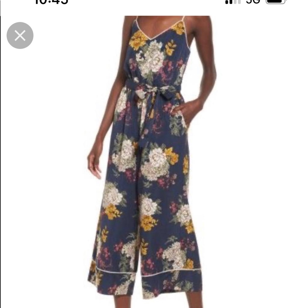 Leith romper- floral tie waist from Nordstrom